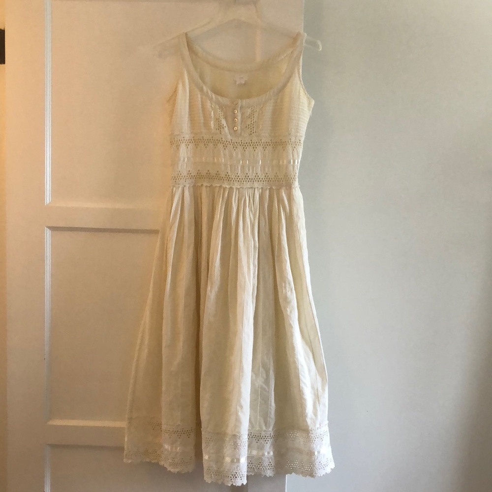 Anthropologie Snak Ecru MIDI Dress